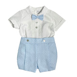 Completo Corto Elegante In Cotone Con Bermuda Neonato PONTO POR PONTO 6315