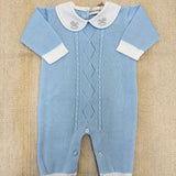 Tutina Intera In Filo Con Colletto Ricamato Neonato BEBE' MARGO' B095T