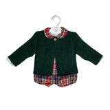 Completo 3 Pezzi In Caldo Cotone Con Salopette Neonato BABY FASHION 5333