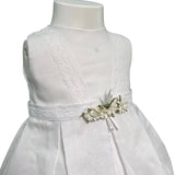 Abito Smanicato In Misto Lino E Pizzo Neonata NINNAOH E24AB23