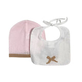 Set Cappello e Bavetta Corredino Neonata BEBE' MARGO' B03146