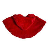 Eleganter Umhang mit Kapuze aus Kunstfell und Satinschleife für Babys ISABEL F593