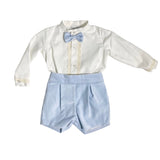 Completo Camicia e Bermuda Elegante Neonato Ponto por ponto 6041