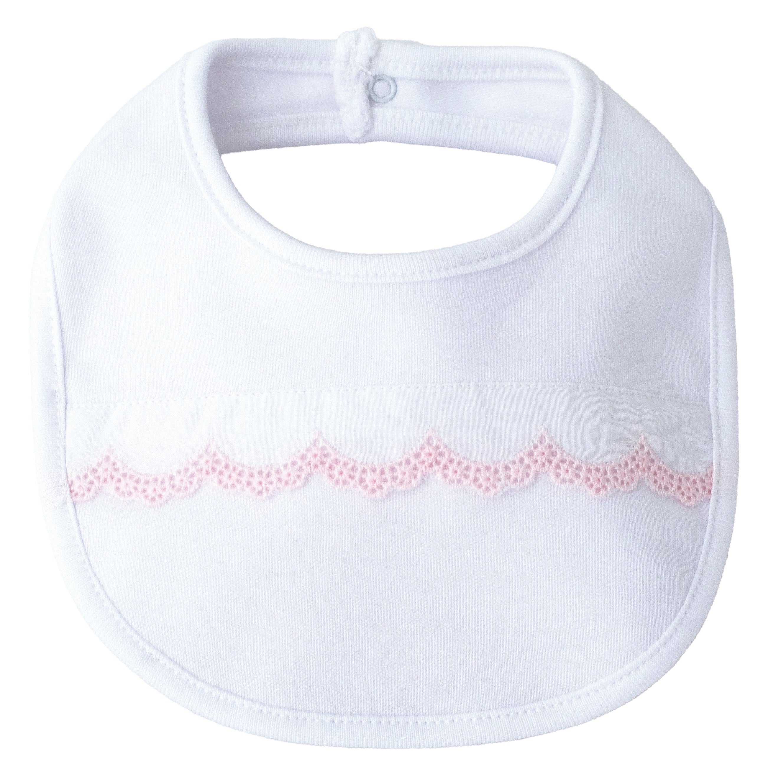 Set Of 2 Cotton Bibs With Lace For Babies SQUID 74021