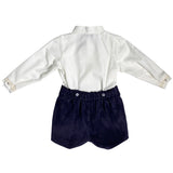Completo Camicia e Bermuda Elegante Neonato Ponto por ponto 6041