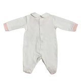 Tutina Intera In Cotone E Pizzo san Gallo Neonata TETO E TATTA TU6060