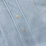 Coperta Scialle In Filo Di Cotone Traforata Neonato BEBE' MARGO' B095CO