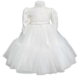 Abito Lungo Elegate Battesimale In Tulle Neonata ISABEL B400