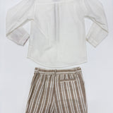 Suit with Bermuda Shorts And White-Beige Striped Shirt Child DEL SUR 1246