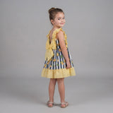 Baby Girl Lemon Fantasy Cotton Sleeveless Dress DEL SUR 0550L
