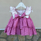 Abito Smanicato In Pizzo San Gallo Neonata VALENTINA BEBES NUBE 39