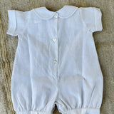 Pagliaccetto Mezza Manica In Misto Lino Neonato BEBE' MARGO' B095P