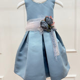 Abito Elegante Smanicato In Mikado Con Cintura Neonata MIMILU' 1606