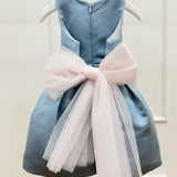 Abito Elegante Smanicato In Mikado Con Cintura Neonata MIMILU' 1606