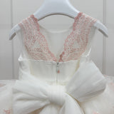 Abito Elegante Smanicato In Tulle E Pizzo Neonata MIMILU' 1746