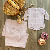 Set in Caldo Cotone Con Pagliaccetto Neonata Glicine DR KID