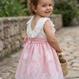 Abito Smanicato Con Gonna In Tulle Neonata VALENTINA BEBES NUBE 32