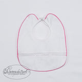 Coordinato Cappello E Bavetta Con Pizzo Neonata LA SARTORIA DEI PICCOLI LR1005