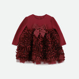 Abito Manica Lunga Con Fiori 3D Neonata ANGEL'S FACE LIVELY.BABY