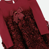 Abito Manica Lunga Con Fiori 3D Bambina ANGEL'S FACE LIVELY