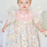 Abito Mezza Manica In Tulle Con Fiori 3D Neonata ANGEL'S FACE MARLOWE
