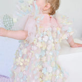 Abito Mezza Manica In Tulle Con Fiori 3D Neonata ANGEL'S FACE MARLOWE