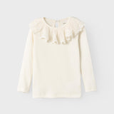 Maglia In Caldo Cotone Millerighe Con Pizzo Neonata NAME IT 13221616