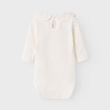Body In Cotone Manica Lunga Con Collo Ricamato Neonata NAME IT 13225376