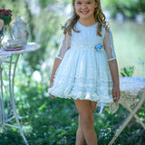 Abito Elegante Mezza Manica In Pizzo Neonata MIMOSA LLUVIA DE ABRIL