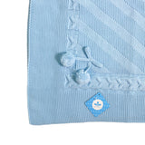 Coperta Scialle In tessuto Anallergico Acrilico Con Pom Pon Neonato/a SARDON AM856
