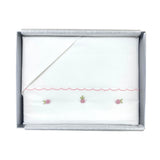 Lenzuolino Per Carrozzina In Cotone Con Ricamo Neonato/a LA SARTORIA DEI PICCOLI L1070