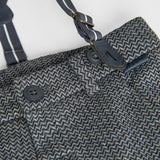 Lange Hose aus warmer Stretch-Baumwolle mit Hosenträgern für Jungen BOBOLI 717050