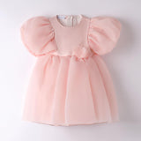 Abito Elegante Mezza Manica In Organza Bambina SARABANDA 8261