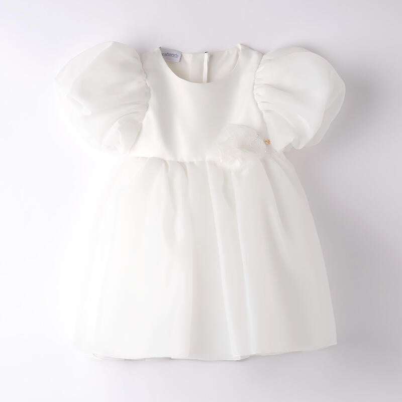 Abito Elegante Mezza Manica In Organza Bambina SARABANDA 8261
