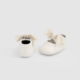 Scarpe Culla Ballerina con fiocco in velluto Neonata Panna Mayoral 9158