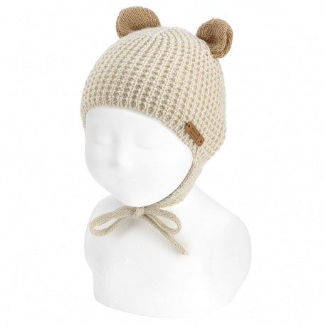 Berretto Con Maglia In Rilievo E Orecchiette Neonato/a CONDOR 55052