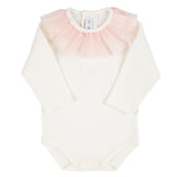Body In Caldo Cotone Con Collo Rouche In Tulle Neonata CONDOR 54449