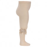 Calzamaglia a Maglia Rasata con Fiocco Velluto Caldo Cotone Neonata CONDOR 2489