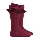 Calze Lunghe a coste con Fiocco in Caldo Cotone Millerighe Neonata CONDOR 2486