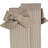 Calze Lunghe a coste con Fiocco in Caldo Cotone Millerighe Neonata CONDOR 2486