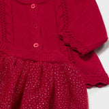 Completo 3 pezzi con Gonna Neonata Rosso Mayoral 2811