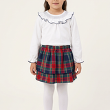 Completo Blusa Con Gonna Scozzese Bambina CALAMARO 11443