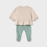 Tutina Spezzata in Caldo Cotone Neonata Verde Mayoral 2515