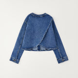 Giubbino In Denim Con Strass Neonata SARABANDA G260