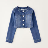 Giubbotto In Denim Con Strass Bambina SARABANDA G440