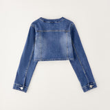 Giubbotto In Denim Con Strass Bambina SARABANDA G440