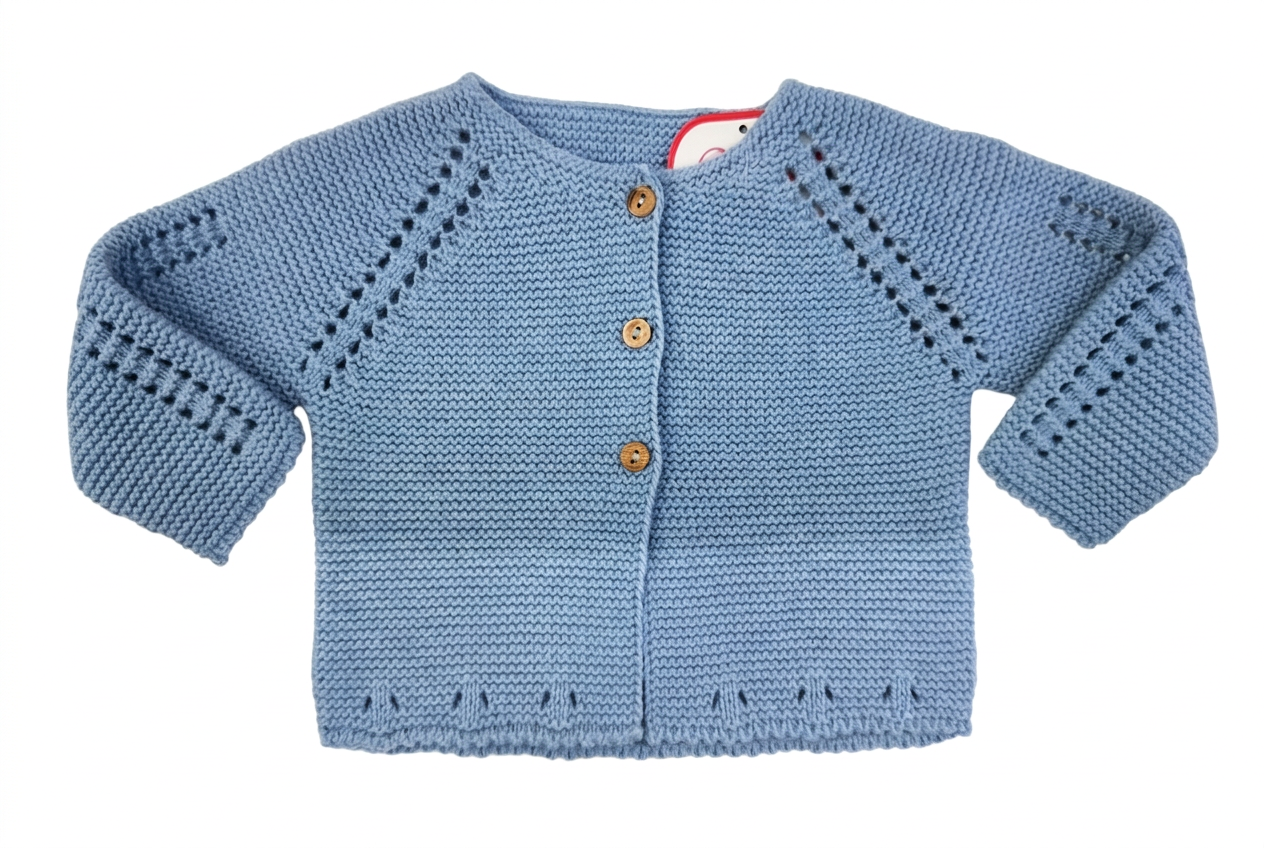 Cardigan celeste DEL SUR 9221 con illuminazione uniforme
