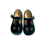 Shoes With Eyelets In Velvet Child PANYNO B2401V