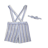 Baumwoll-Bermudashorts mit Fliege für Neugeborene A&amp;J A&amp;J163