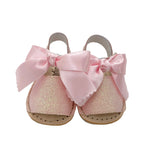 Minorchina Glitter Sandals with Satin Bow INDEX 300